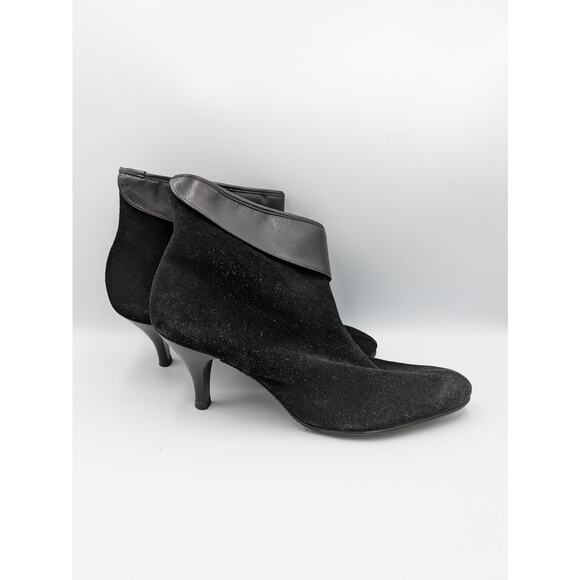 Vintage Kickorino Alaskans Booties Faux Suede Fur Lined Pointed Toe Size 6 80s - Picture 2 of 10